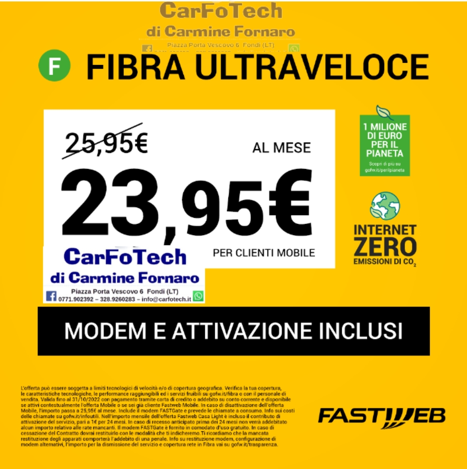 fastweb light settem