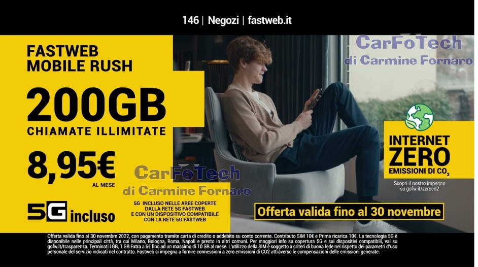 fastweb mobile rush carfotech